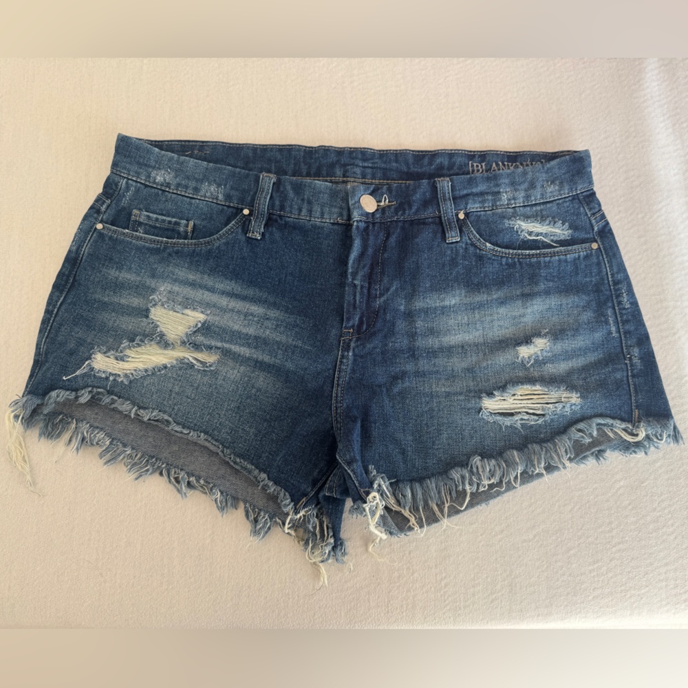 Blank NYC Frayed Hem Jean Shorts